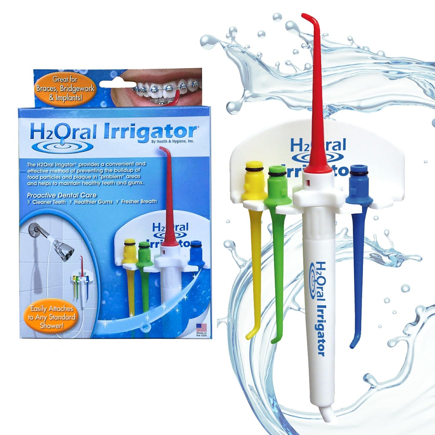 Oral Irrigator Shower Floss Dental Care System | Advanced Shower Water Flosser for Healthy Gums and Teeth | Shower Flosser | Dental Water Flosser for Superior Dental Hygiene at Home | Made in U.S.A.
