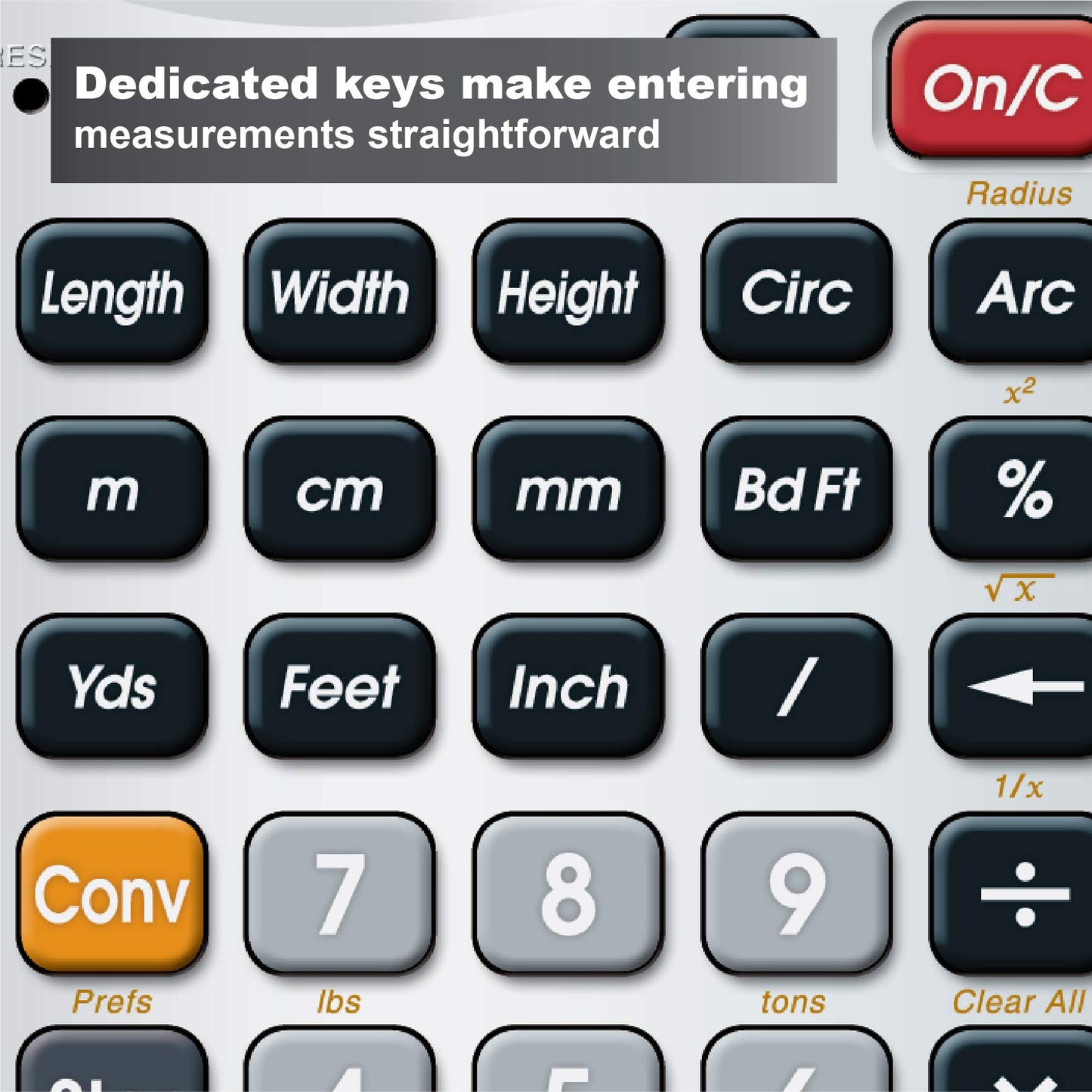 Calculated Industries 4020 Measure Master Pro Feet-Inch-Fraction and Metric Construction Math Calculator, Silver