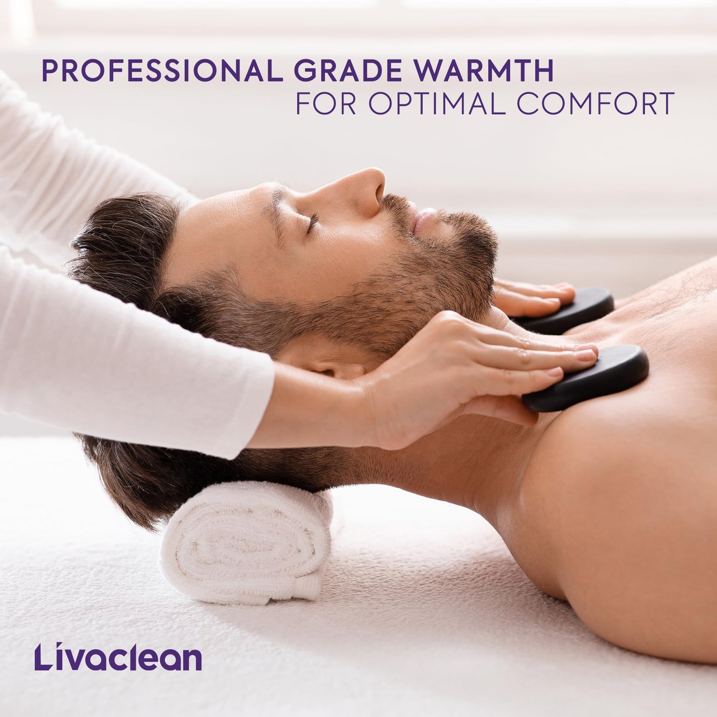 Flannel Massage Table Warmer w/ 6 Temperature Settings (71" x 31.5”) LivaClean Fleece Massage Table Warmer Heating Pad Blanket, Electric Heated Blanket, 2-Year Replacement Guarantee