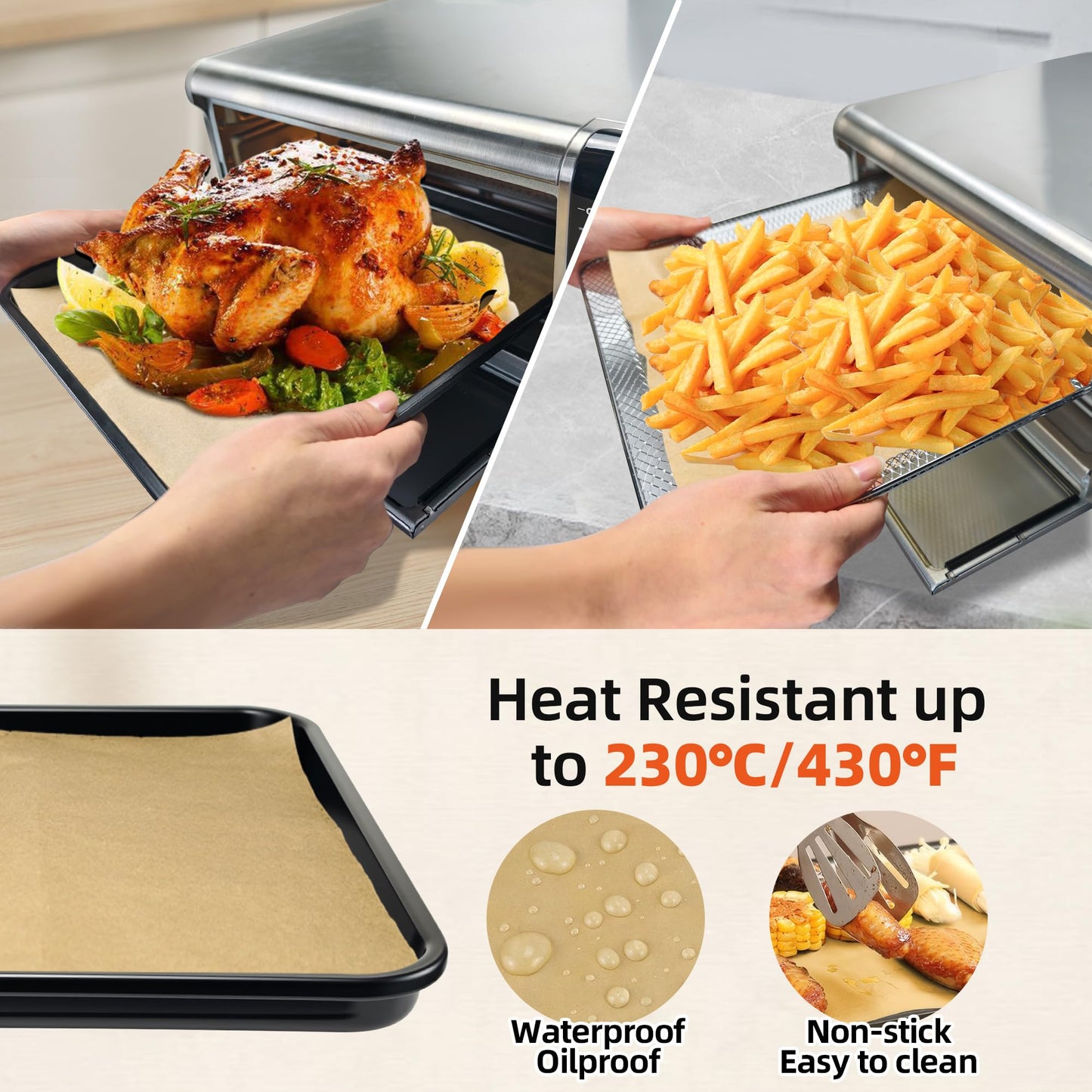 Air Fryer Accessories for Ninja Foodi SP101 Air Fryer Oven, Air Fryer Liners Replacement Baking Pan Air Fryer Basket Non-stick Baking Tray for Ninja Digital Air Fry Countertop Oven