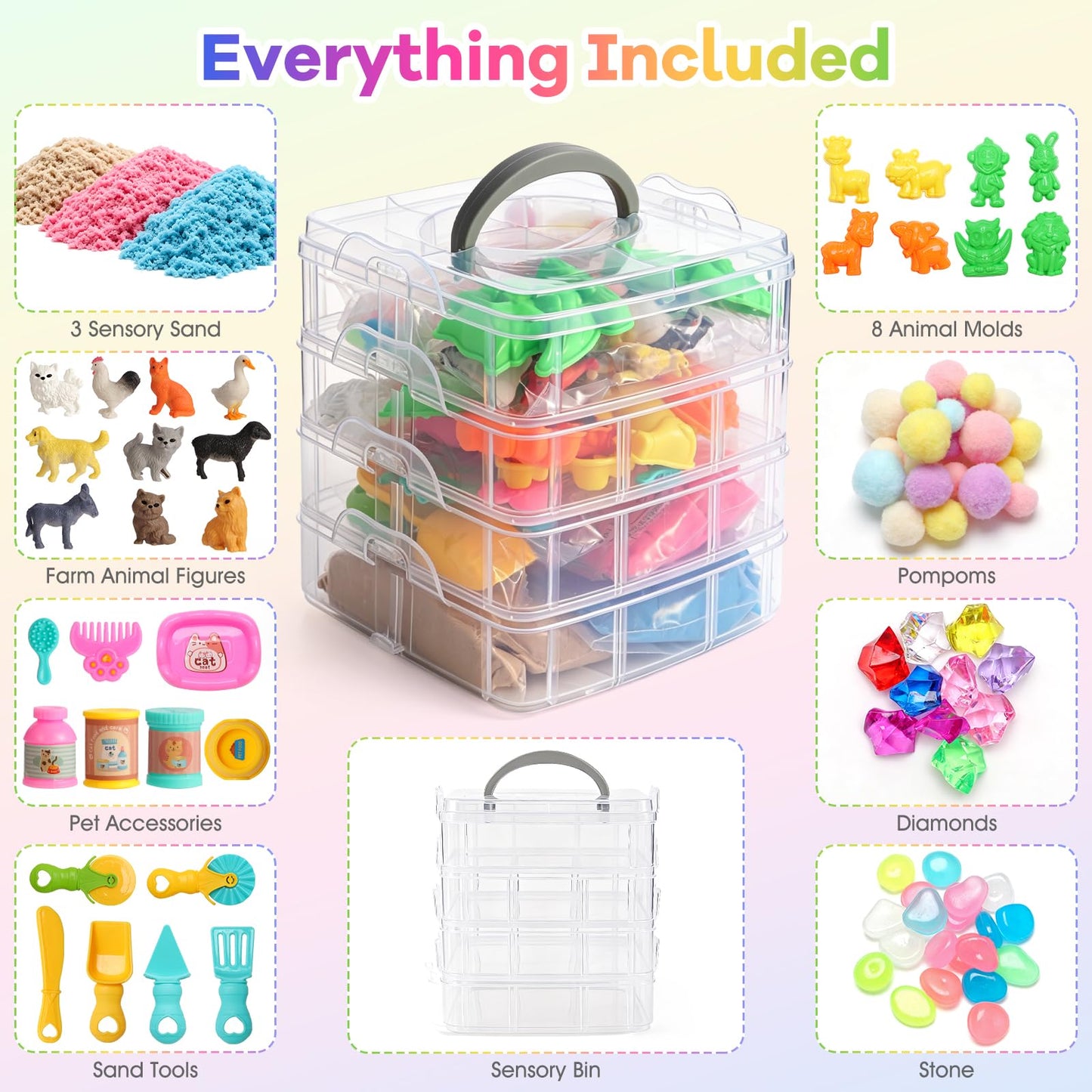 Dqoetort Stackable Sensory Bin