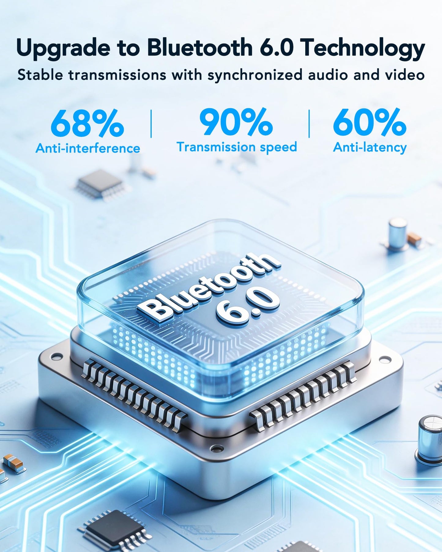 BNARQP MS110 AI Translation Earbuds, Bluetooth Translator Earbuds with App, 40H Playtime with Charging Case, IPX5 Water-Resistant Wireless Earbuds for Travel, Meetings & Language Learning