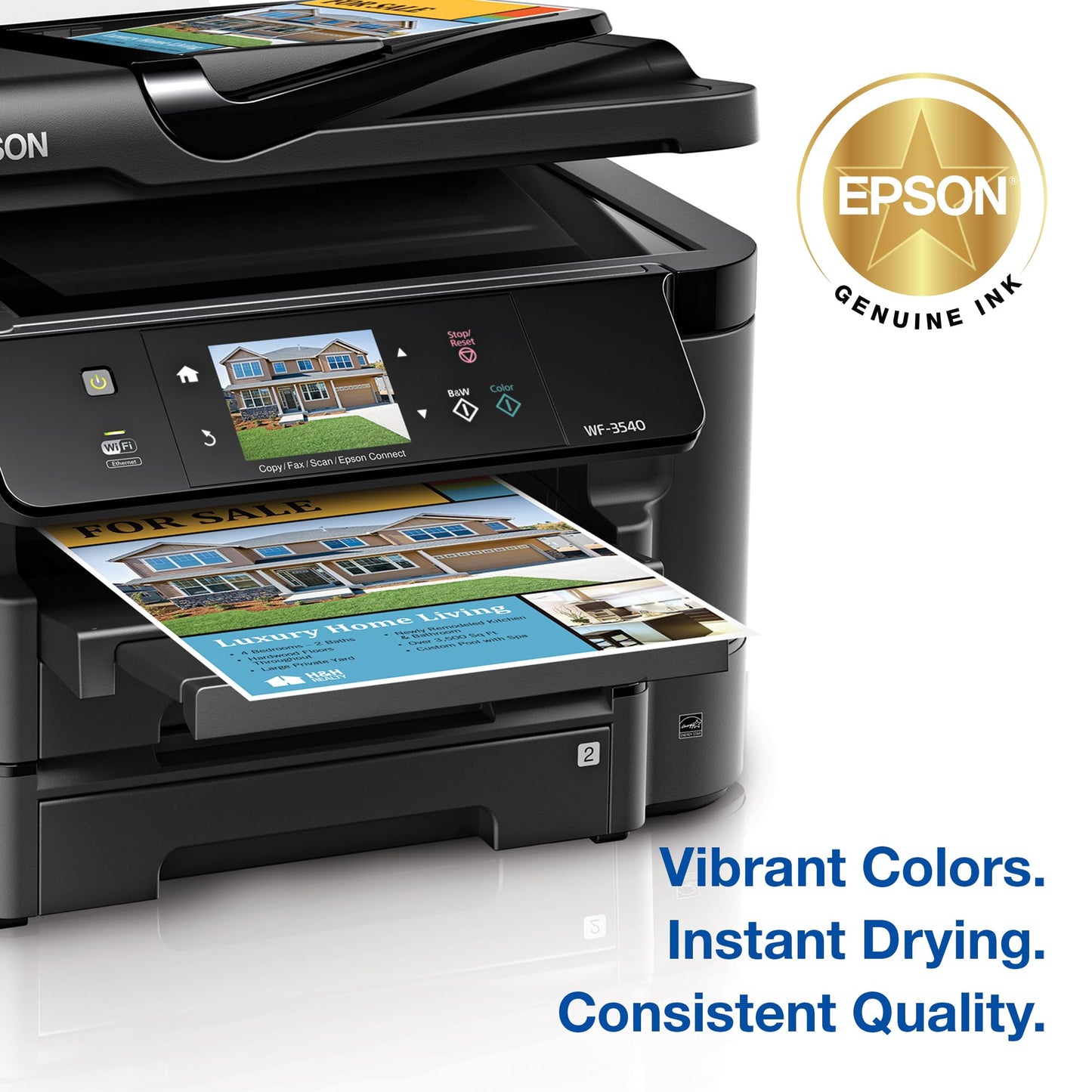 EPSON 127 DURABrite Ultra Ink Color Combo Pack For NX-530, 625, WF-3520, 3530, 3540, 545, 60, 630, 633, 635, 645, 7010, 7510, 7520, 840, 845