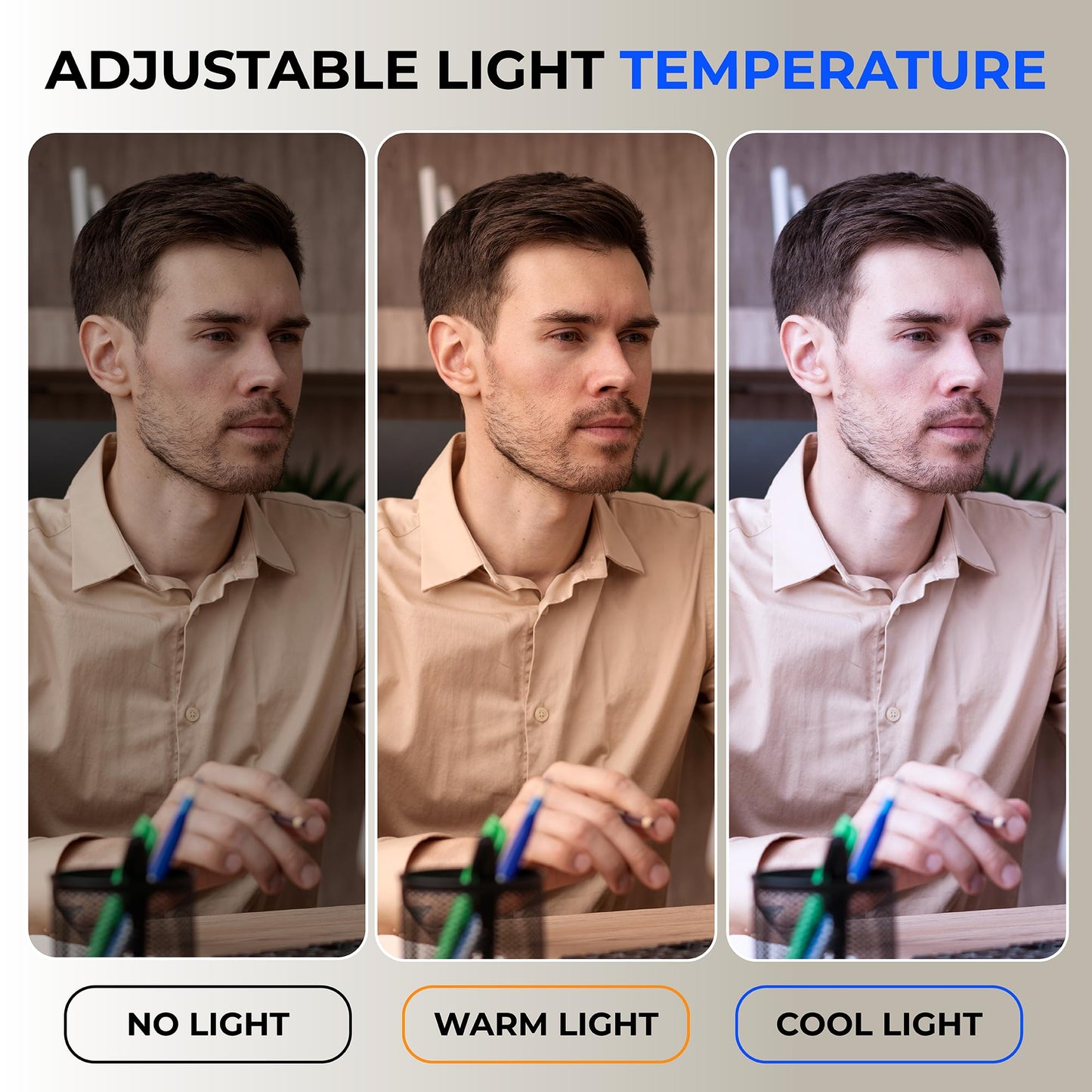HumanCentric Video Conference Lighting - Webcam Light for Streaming, LED Monitor and Laptop Light for Video Conferencing, Zoom Lighting for Computer, Replaces Ring Light for Zoom Meetings, Double Kit