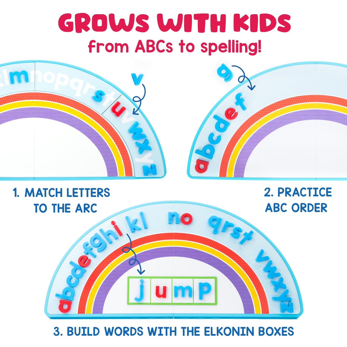 Educational Insights ABC Arc Mat AlphaMagnets® Small Group Set - Alphabet Puzzles for Kids, Letter Learning Kit, Preschool Classroom Must Haves, Magnetic Blocks, Fine Motor Toys for Toddlers Ages 3-5