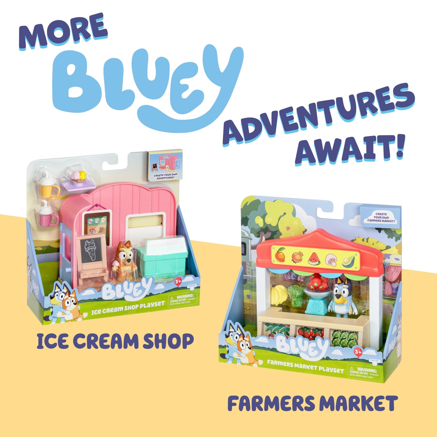 Bluey Transforming Food Truck Playset, Transforms Into a Café with Dining Area and Chairs. Includes Exclusive Bluey Figure Wearing Her Apron and Visor, 5 Accessories and Sticker Sheet