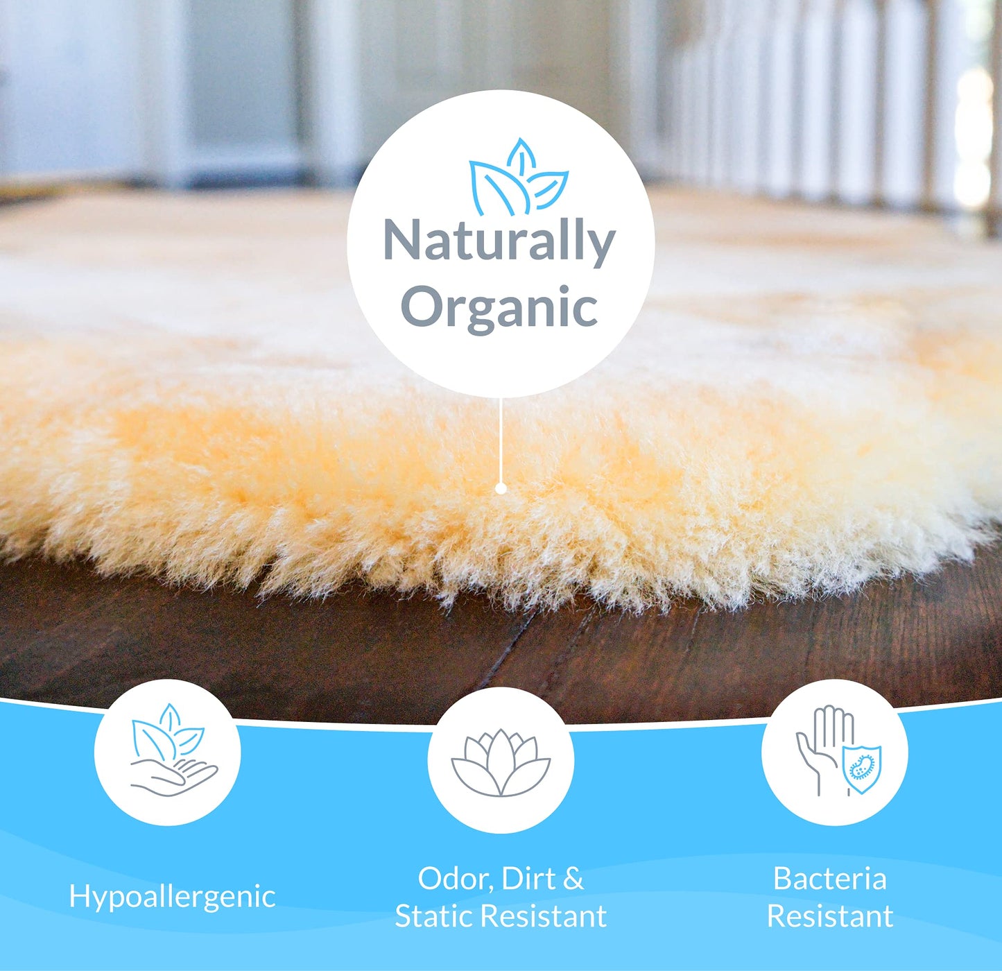 Sheepskin Ranch 100% Medical Sheepskin Heel Cushion Bootie - Soft Lambswool Heel Protectors for Pressure Sores, Bed Sores, Ulcer Sore Prevention & Comfort (Pair)