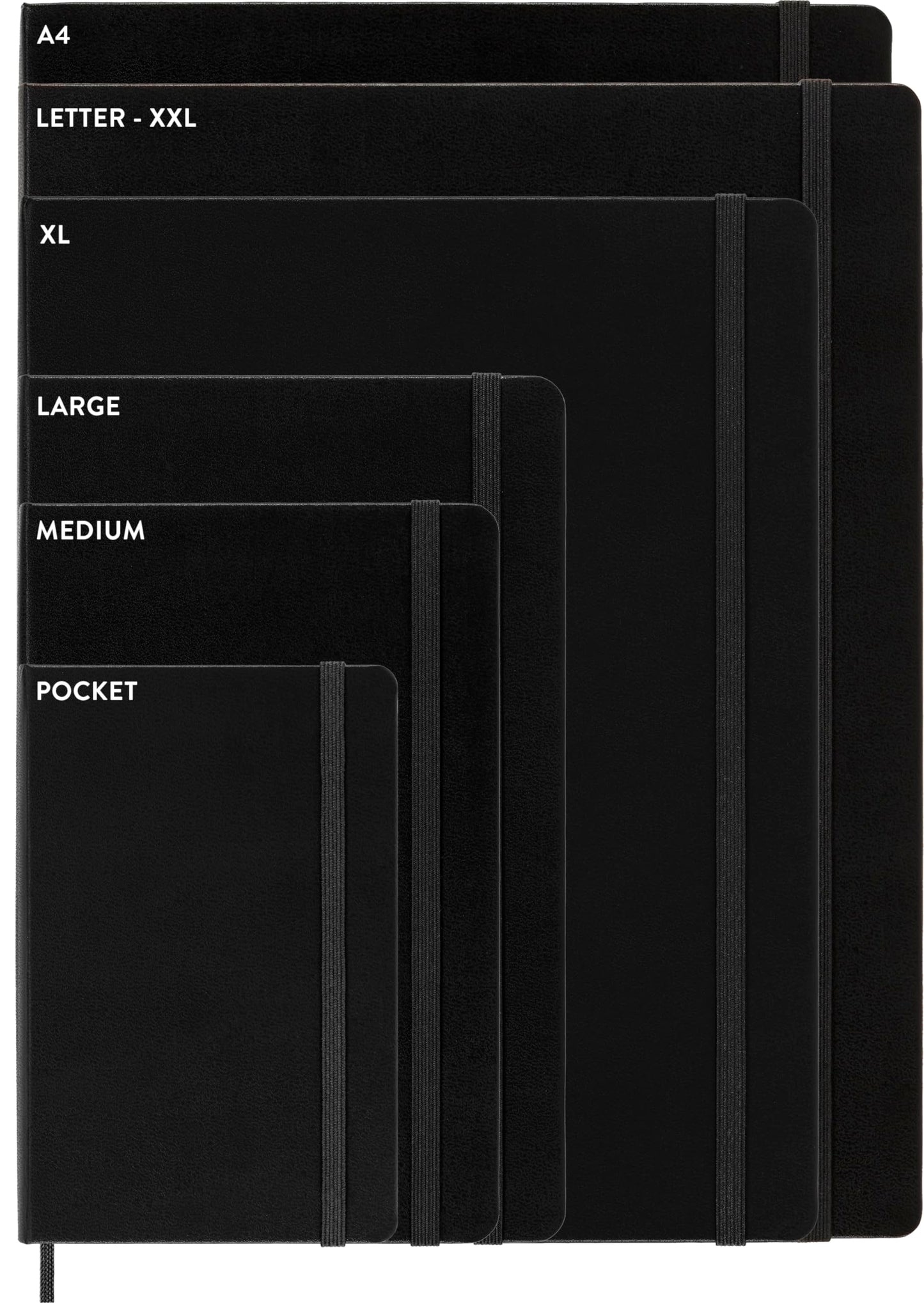 Moleskine Classic Expanded Notebook, Hard Cover, Large (5" x 8.25") Plain/Blank, Black, 400 Pages