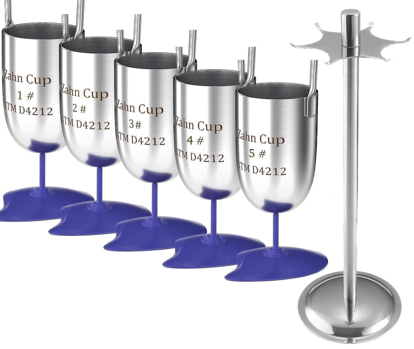 Viscosity Cup No. 1 to No. 5 Zahn Cup, Viscometer Dip Type 44ml Viscosity Cup Kit w/Bracket for Paint Sprayer, Stainless Steel Flow Cup for Oil Paint Finishes Honey Sauce