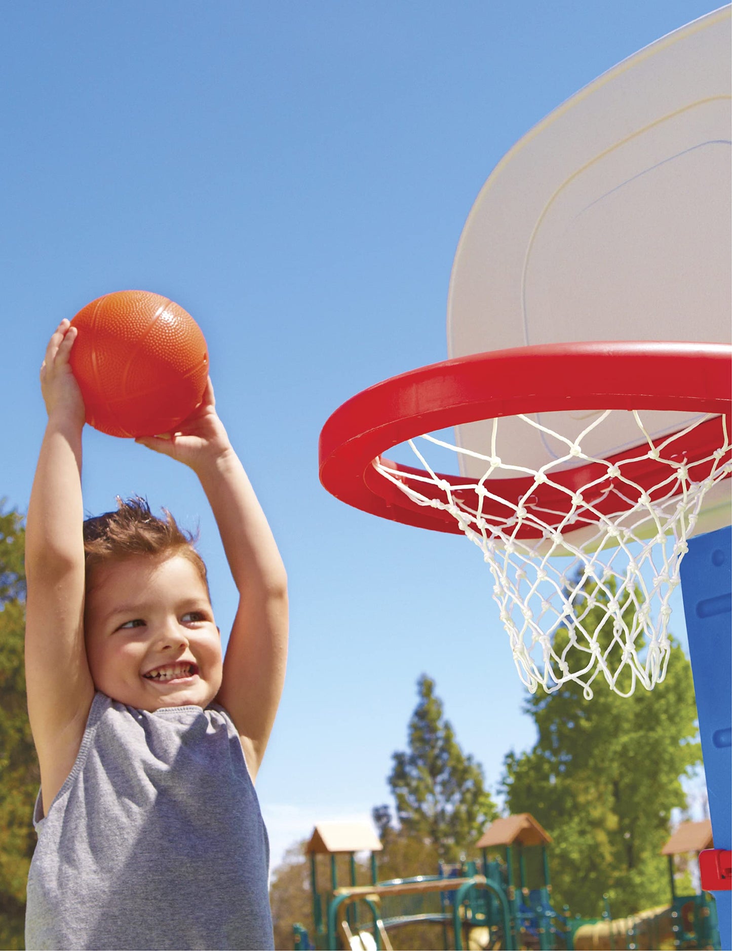 Little Tikes Easy Score Basketball Set, Blue, 3 Balls