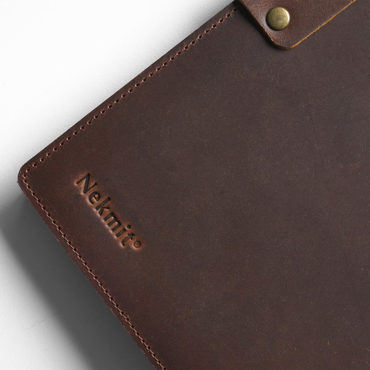 Nekmit Leather Planner 2025, A5 Refillable Runs From March 2025 to June 2026 Ring Binder 5"x8" Planner Monthly Weekly, Crazy Horse Leather Cover with Storage Pockets, Back to School Supplies