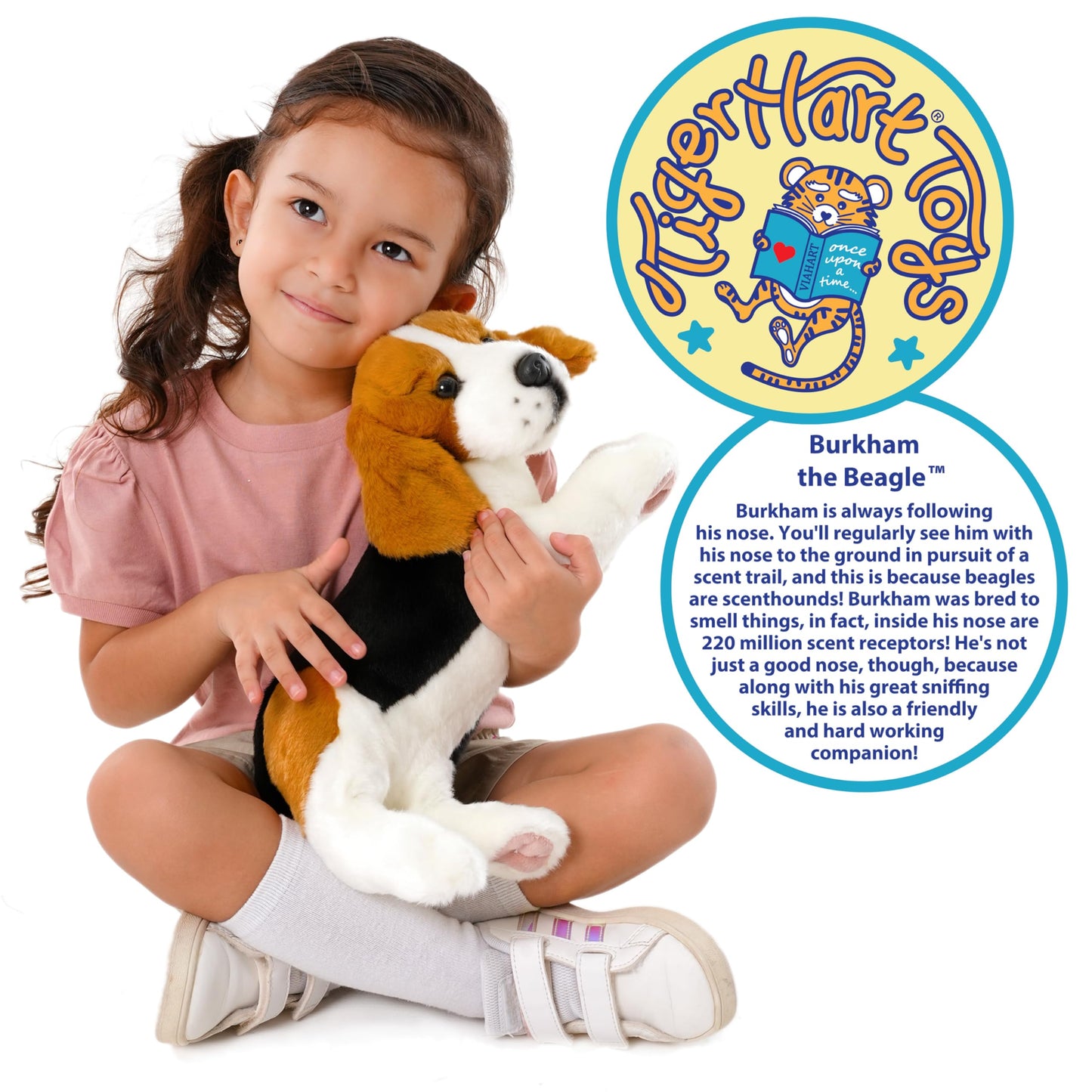 Burkham The Beagle - 14 Inch Stuffed Animal Plush