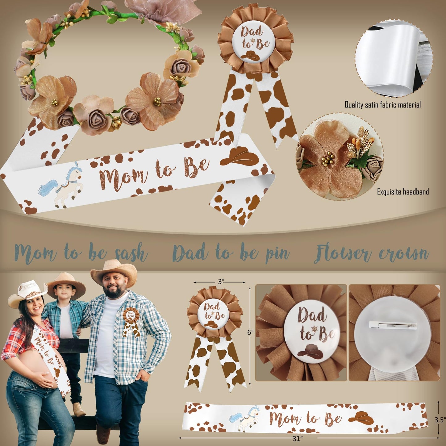 YJDFWAUT Cowboy Baby Shower Decorations Party Supplies for Boy, A Little Cowboy is on the Way Decorations, Western Baby Shower Decor, Cowboy Rodeo Baby Shower