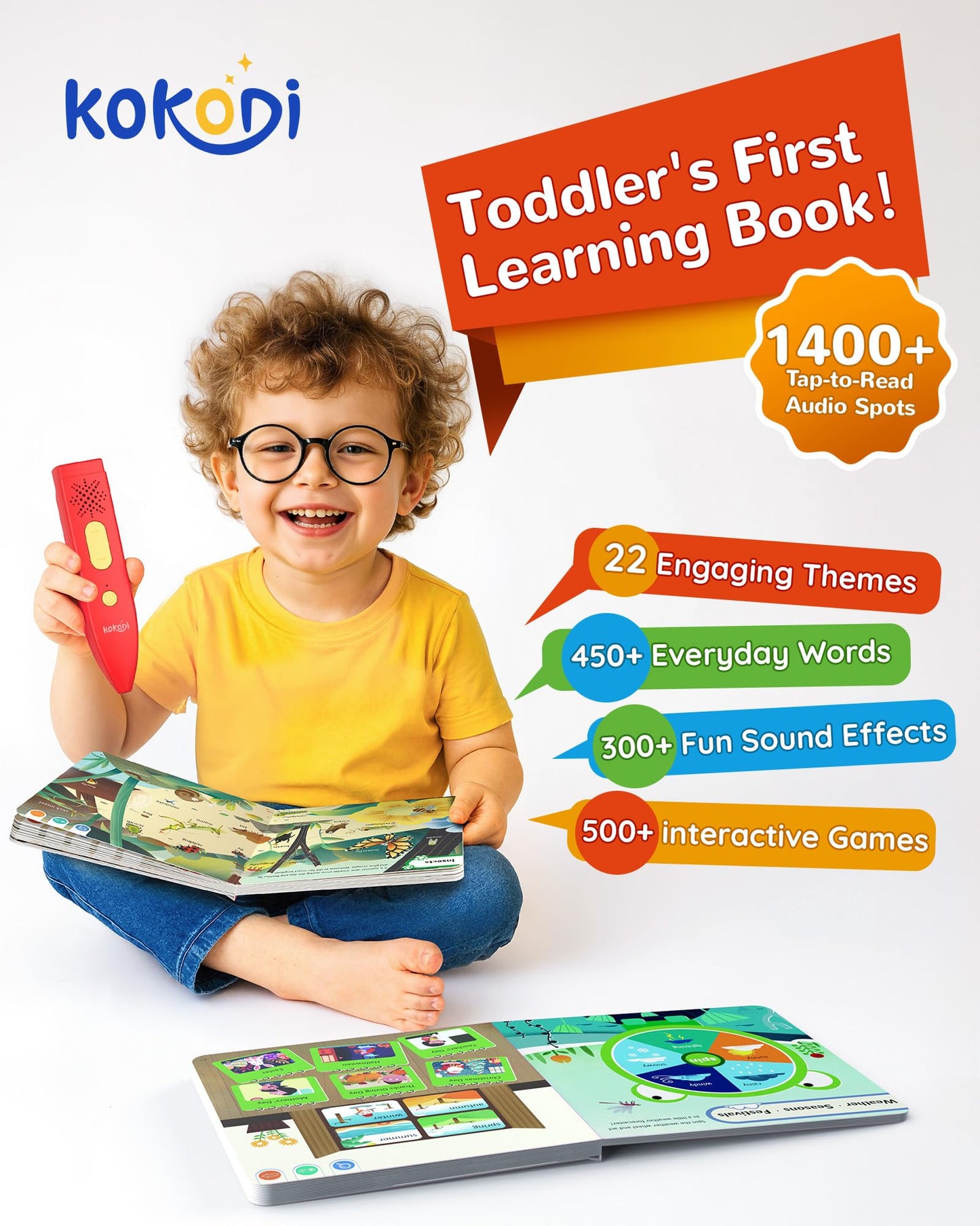 KOKODI Talking Pen Books Sets (Red + Yellow Set)