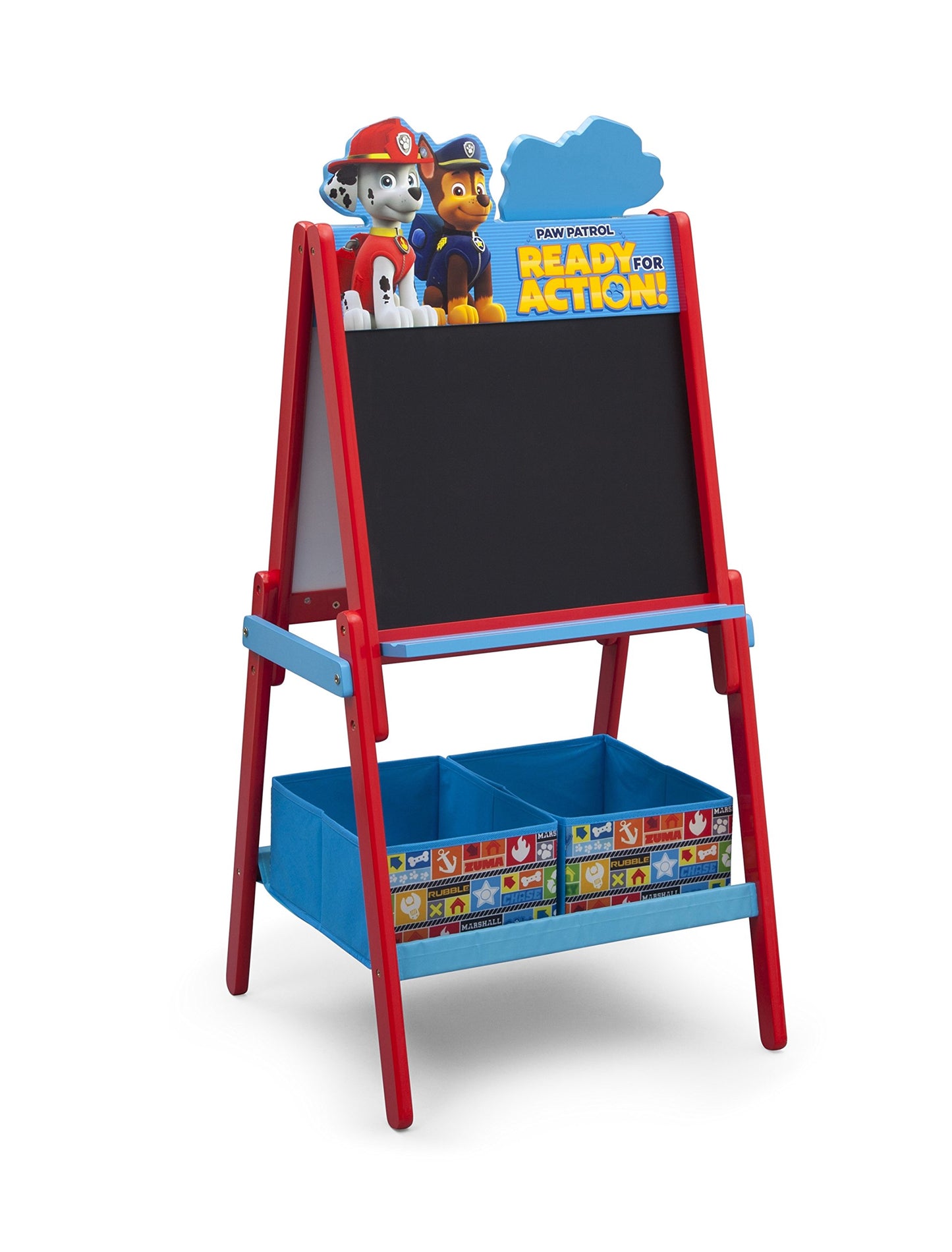 Nick Jr. Delta Children Wooden Double Sided Activity Easel with Storage, Paw Patrol