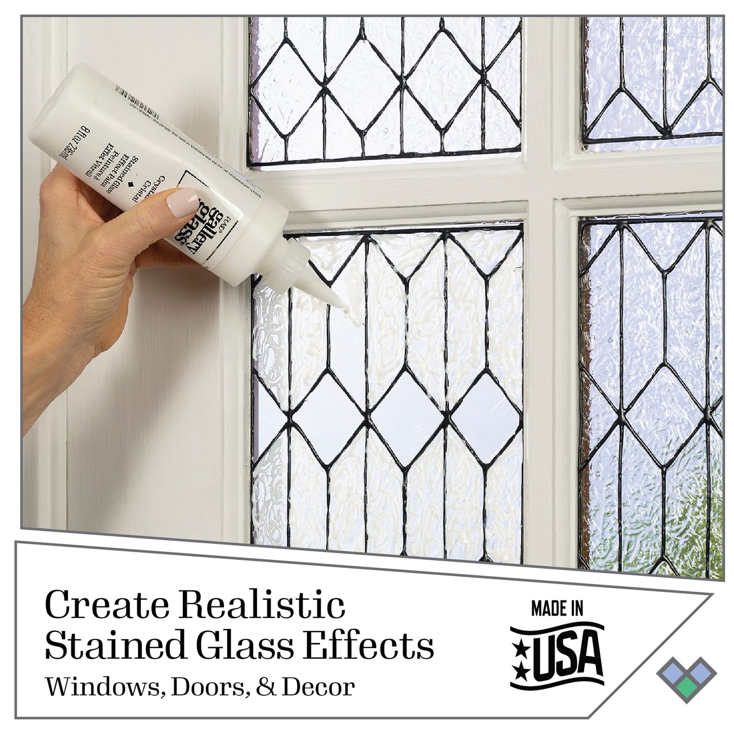 Gallery Glass Privacy Window PROMOGGPW22, Stained Glass Pattern Pack for DIY Arts and Crafts, Perfect for Beginners and Artists, 8 Ounces, 4 Piece