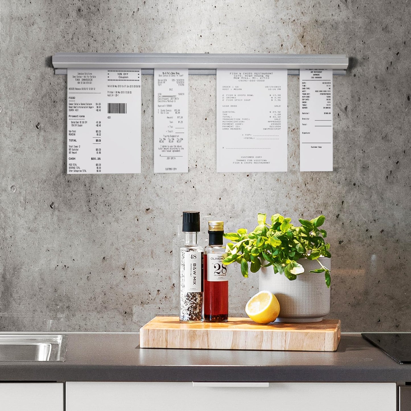 Restaurant Ticket Rack - 16/18/24/28/30" Ticket Check Rack - Commercial Kitchen, Cafes, Pubs, Bars (2 Pcs, 30 Inch)