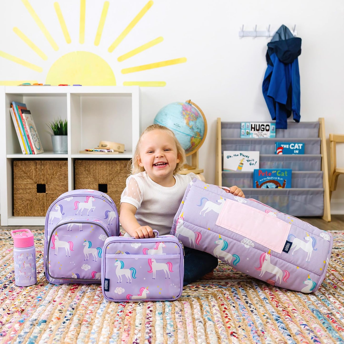 Wildkin Kids Original Nap Mat – Cozy Kids Sleep Mat with Pillow, Ideal for School & Travel - Unicorn