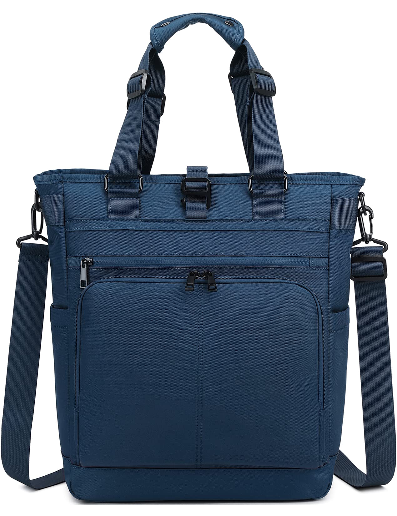 3 in 1 Convertible Backpack, Japanese Minimalist Tote Crossbody Bag, Adjustable Underarm Strap, Anti-Theft, Water Resistant Daypack Fits 15.6 Laptop for Office, Graduate Study, Travel & Casual, Blue
