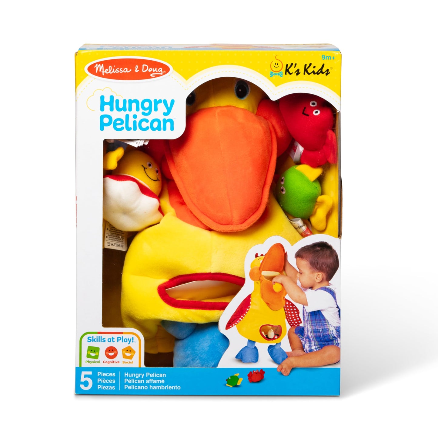 Melissa & Doug K's Kids Hungry Pelican Soft Baby Educational Toy