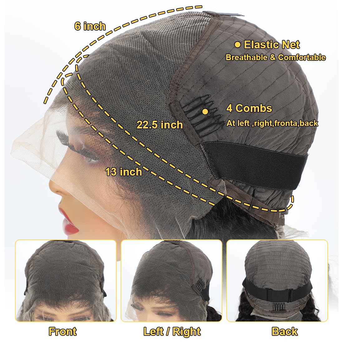 Zumuer 26 Inch 13x6 Deep Wave Lace Front Wigs Human Hair deep wave frontal wig 13x6 HD Lace Front Wigs Human Hair Pre Plucked with Baby Hair Virgin Human Hair Wig for Women Natural Color Glueless Wig