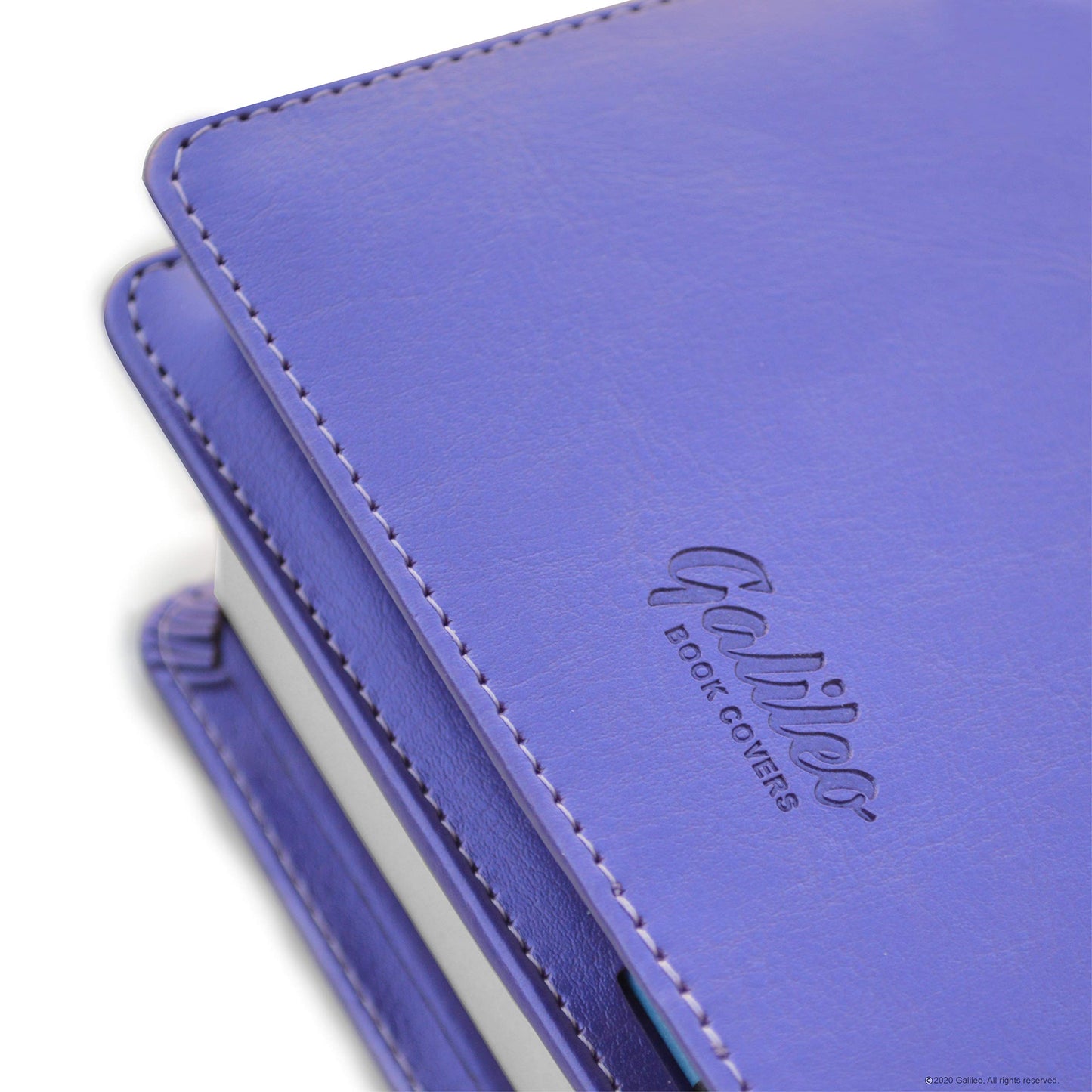 GALILEO® Double AA Big Book Cover & 12 Steps & 12 Traditions | Medallion Holder | AA Gift | Alcoholics Anonymous (Plain/Coin Pocket/Purple Metallic)