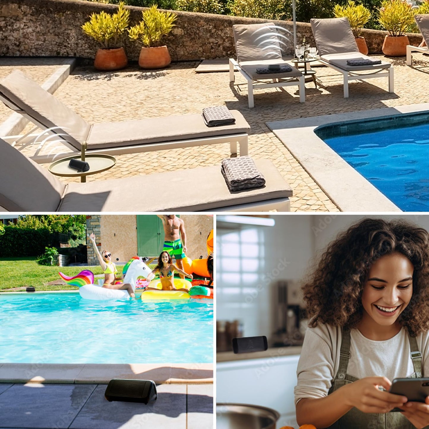 OontZ Ultra Bluetooth Speaker, Dual Edition Waterproof Bluetooth Speaker, Aux input, 14 Watts, Surround Sound, Rich Bass, Portable Wireless Speaker, Indoor Outdoor Speaker 20 hrs playtime (Black-Dual)