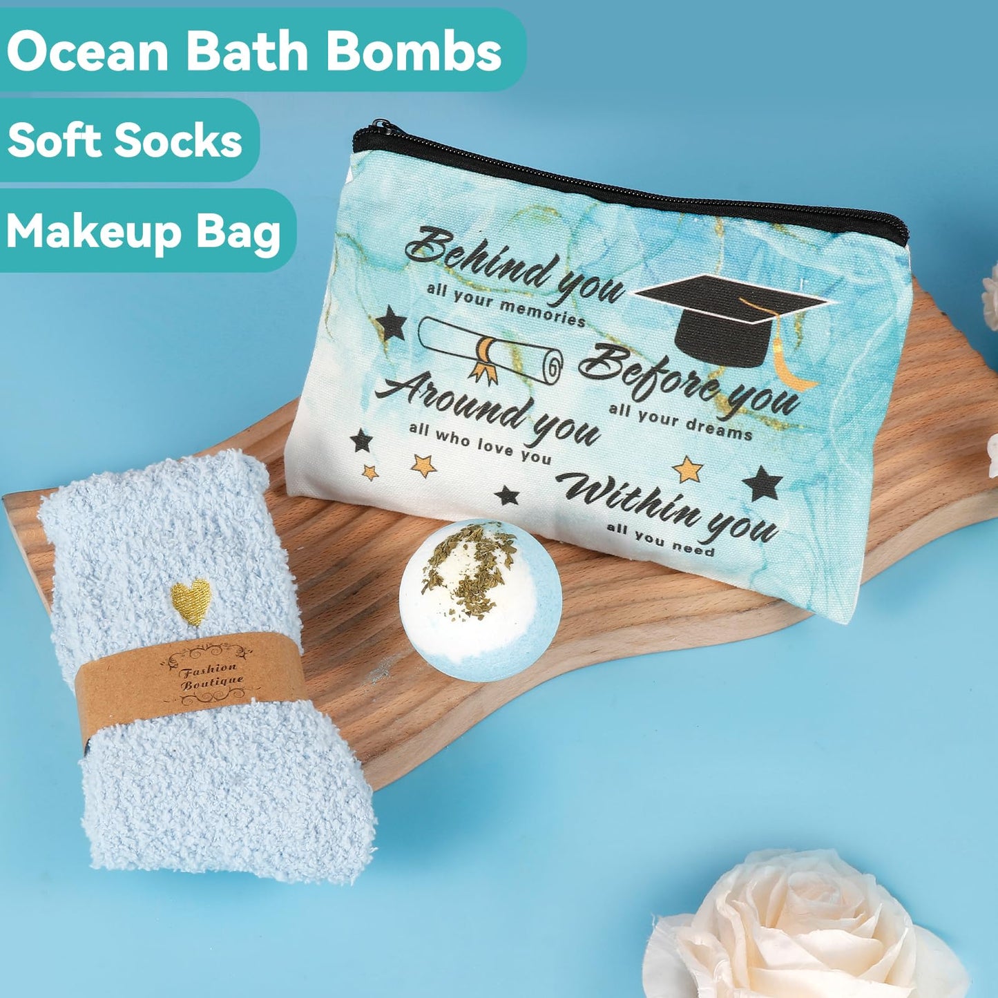 11 Pieces Graduation Gifts Set for Her,Graduation Gifts for Her Girls Daughter College Graduate Gift for Women (Blue)