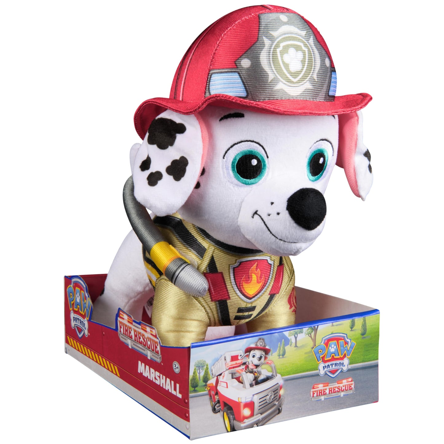 PAW Patrol: Fire Rescue Marshall, Plush Toy with Fire Extinguisher, Backpack, and Hose, Preschool Toys, Kids Toys for Boys & Girls, Ages 3 and Up, 10”