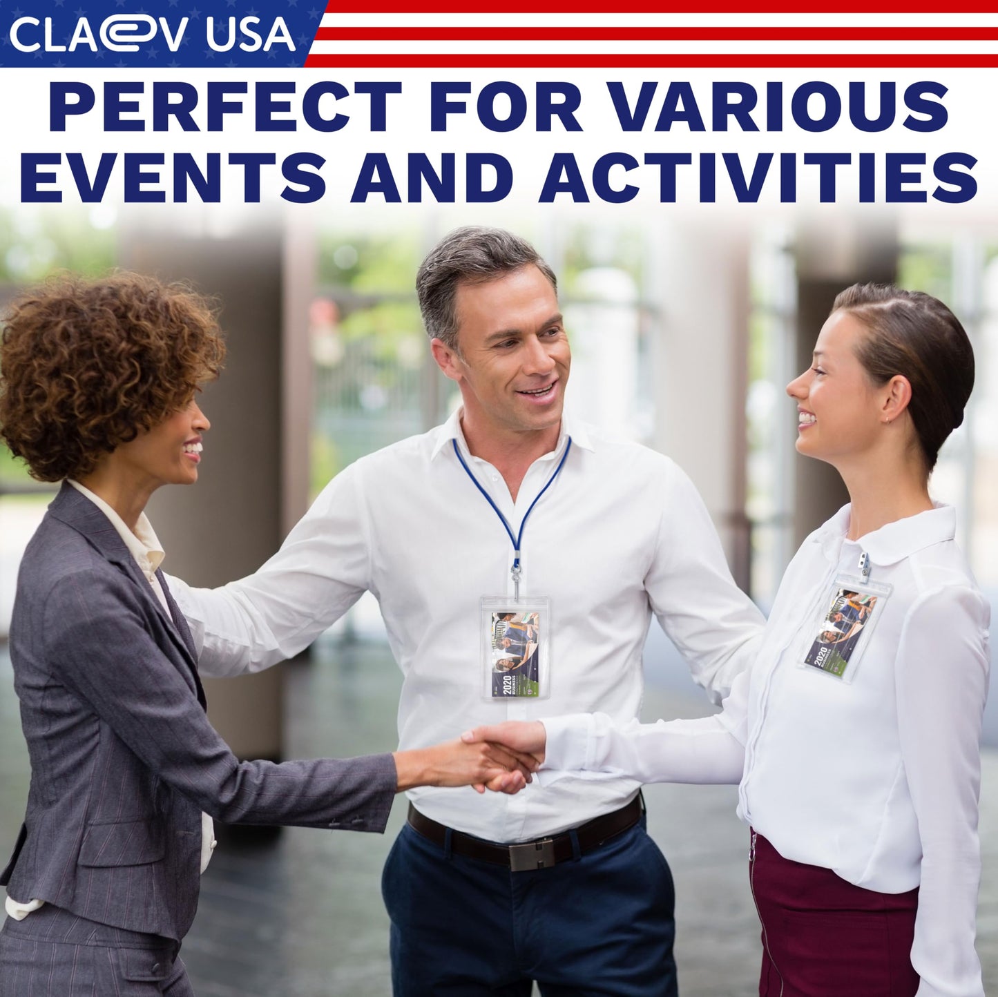 Claev Flexible and Tear Resistant Vertical 4x6 Passport & Card Holders (4x6 Extra Large (XXL), 250 Pack), Clear Zipperless ID Plastic Name Card Badge Holders for Travel, Conferences, Conventions