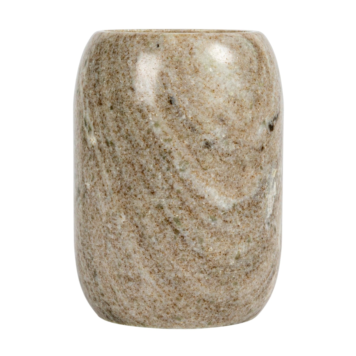 Creative Co-Op Modern Marble Bottle Holder, White Crock, Natural