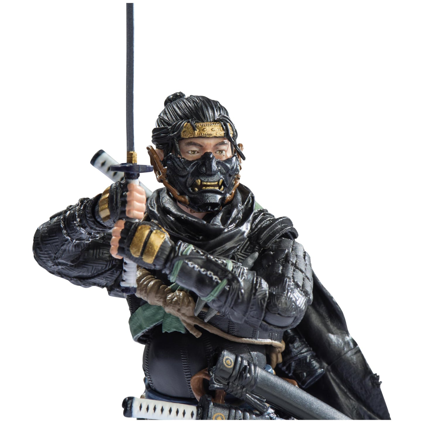 PlayStation, Ghost of Tsushima, 6” Jin Sakai Samurai Action Figure & 2 Accessories, The Shapes Collection, for PS5 Fans & Collectors Ages 17+