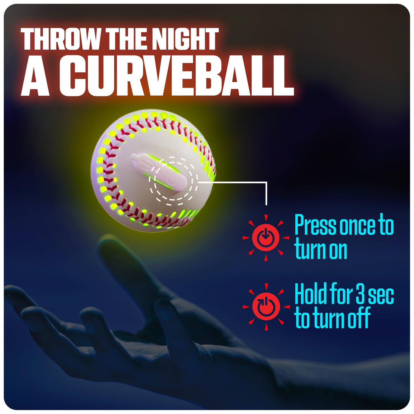 GlowCity Light up Baseball - Leather