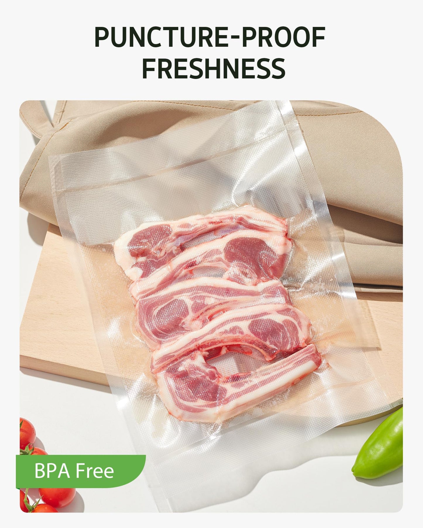 [2025 Upgraded] Syntus 11" x 100' and 8" x 100' Vacuum Sealer Bags for Food with Cutter, Food Vacuum Seal Roll Keeper BPA-free Heavy-duty Commercial Grade for Food Storage, Meal Prep and Sous Vide