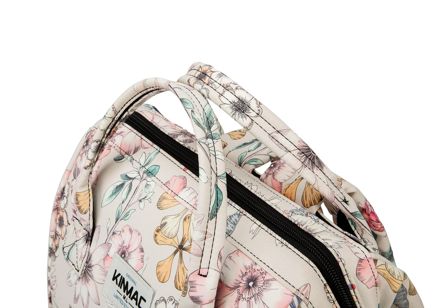 Kinmac Wide Open Style Laptop Backpack for Laptop Up to 15.6 Inch Men Women Travel Outdoor Backpack (Floral)