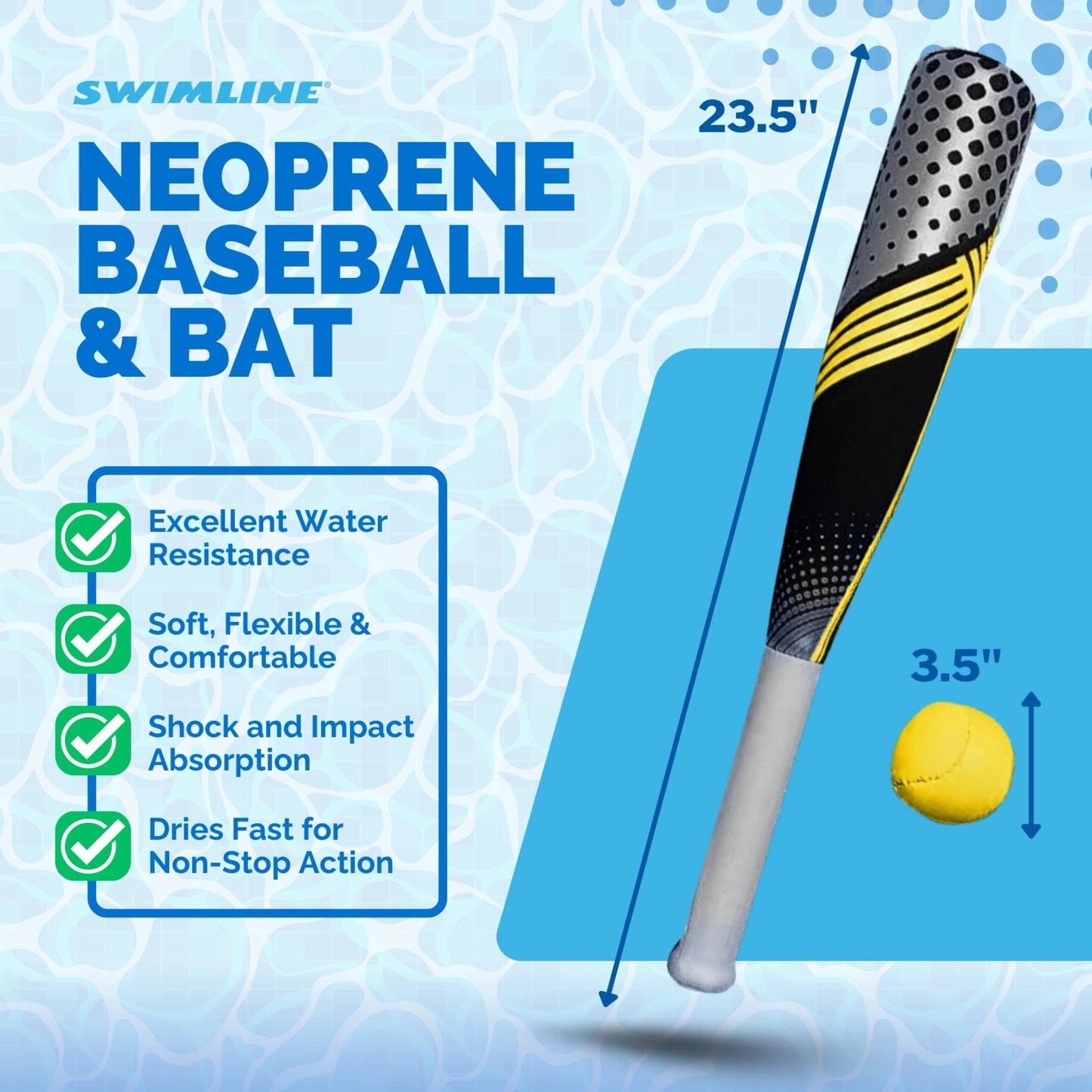Swimline Neo Pool Baseball & Bat Set, Multi, One Size