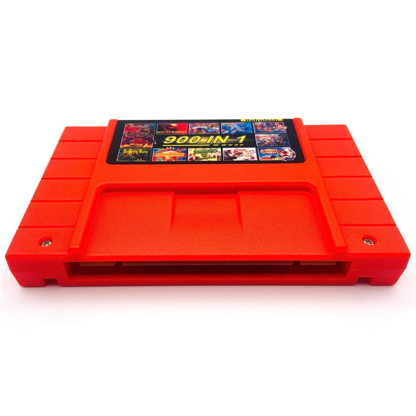 Retrotech Super 900 In 1 Cartridge For SNES Super Nintendo 16Bit Game Console - Red