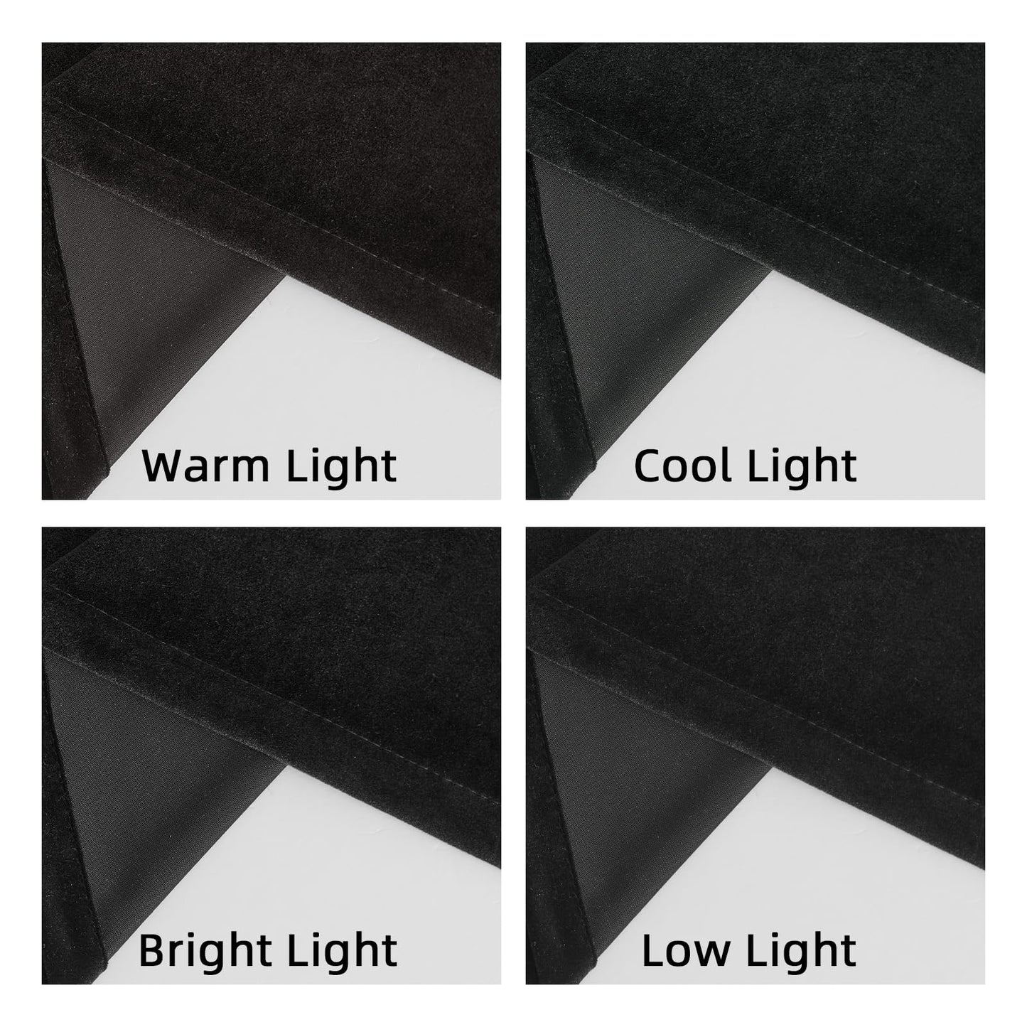Joydeco Black Velvet Curtains 90 inch Length 2 Panels, Luxury Blackout Rod Pocket Thermal Insulated Window Curtains, Super Soft Room Darkening Drapes for Living Dining Room Bedroom,W52 x L90 inches