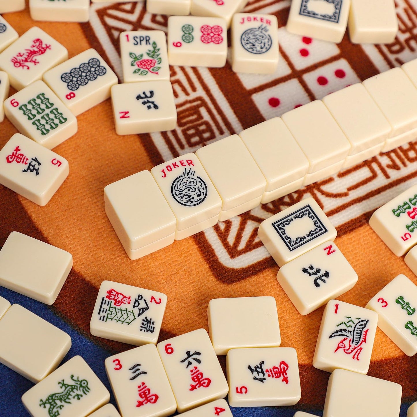 GUSTARIA Set of American Mahjong Tiles, 166 American Mah Jongg Tiles with Ivory Color(1.2”,Tiles Only Set)