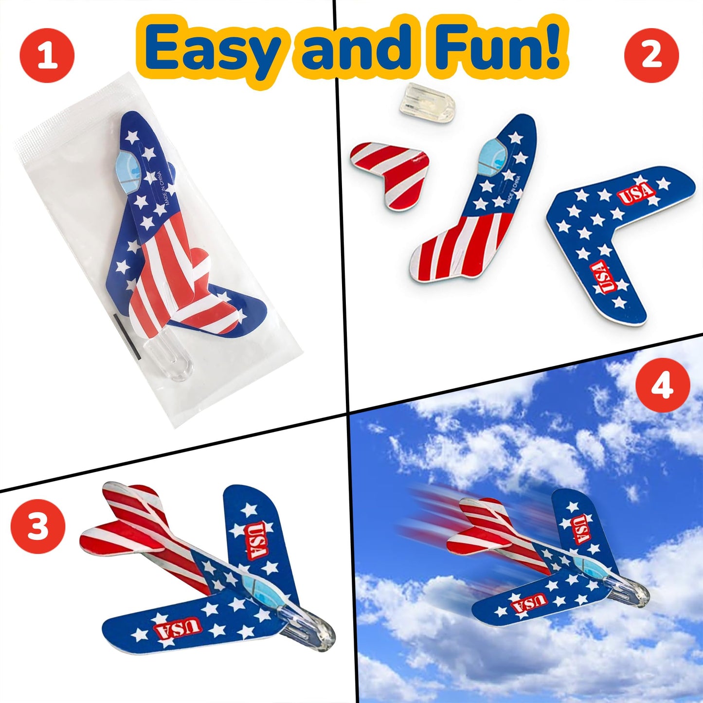 ArtCreativity Foam Airplanes For Kids - Bulk Set of 72 - Lightweight Planes with Various Designs - Individually Packed Foam Glider Planes for kids - Fun Airplane Party Favors for Boys and Girls