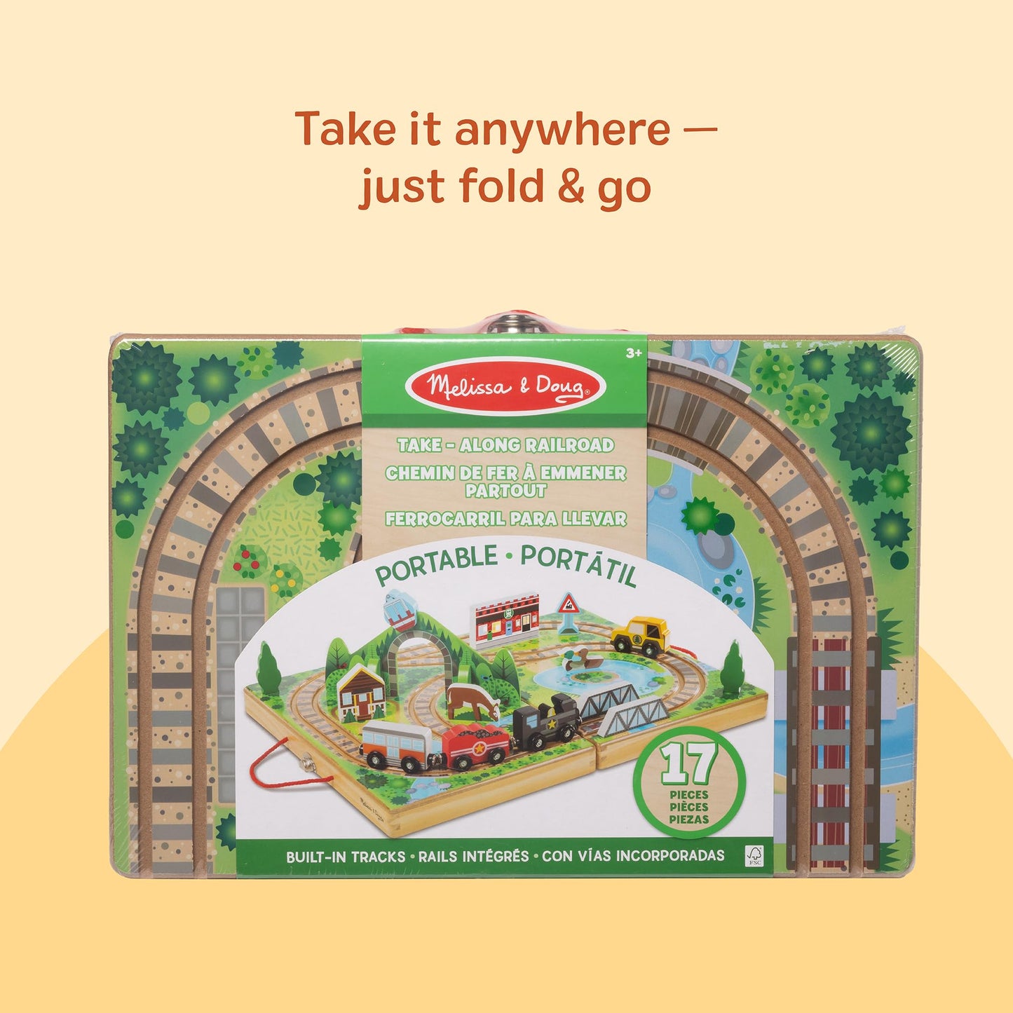 Melissa & Doug Take-Along Railroad - FSC-Certified Materials