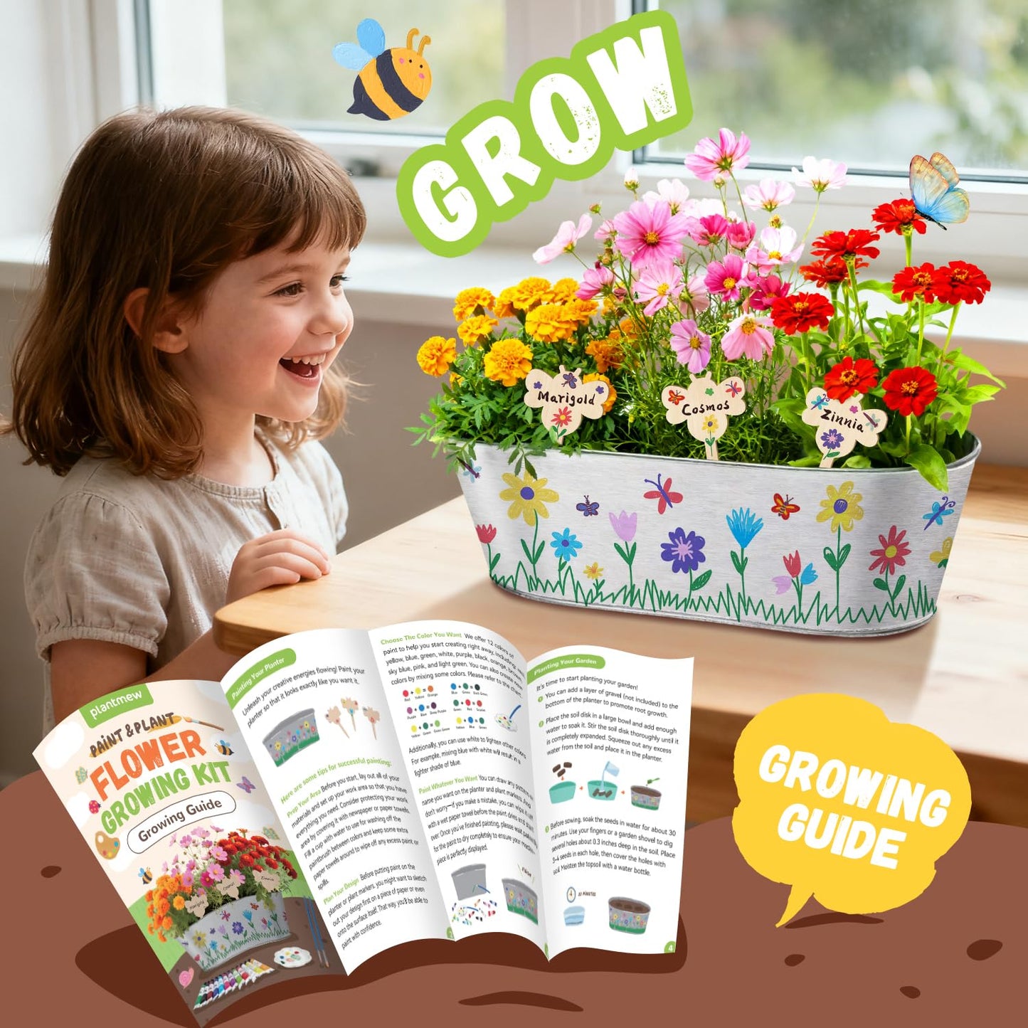 PLANTMEW Paint & Plant Flower Growing Kit