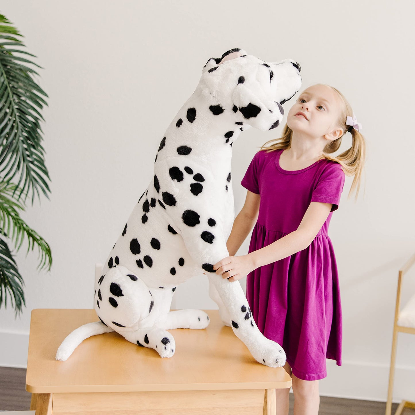 Melissa & Doug Giant Dalmatian - Lifelike Stuffed Animal Dog (Over 2 feet Tall) Extra Large Stuffed Animals, Plush Dalmatian Dog for Ages 3+