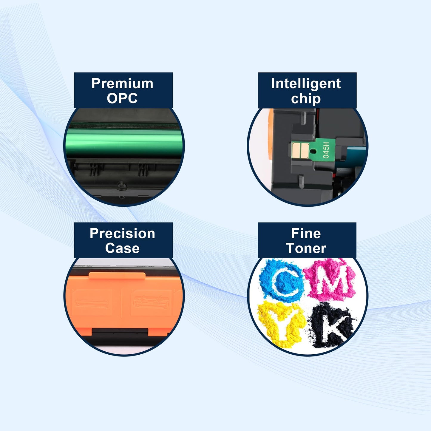 131A 131X Toner Cartridge 4 Pack CF210X CF211A CF212A CF213A Works with HP Laserjet Pro 200 Color M251nw,MFP M276nw (Black, Cyan, Yellow, Magenta)