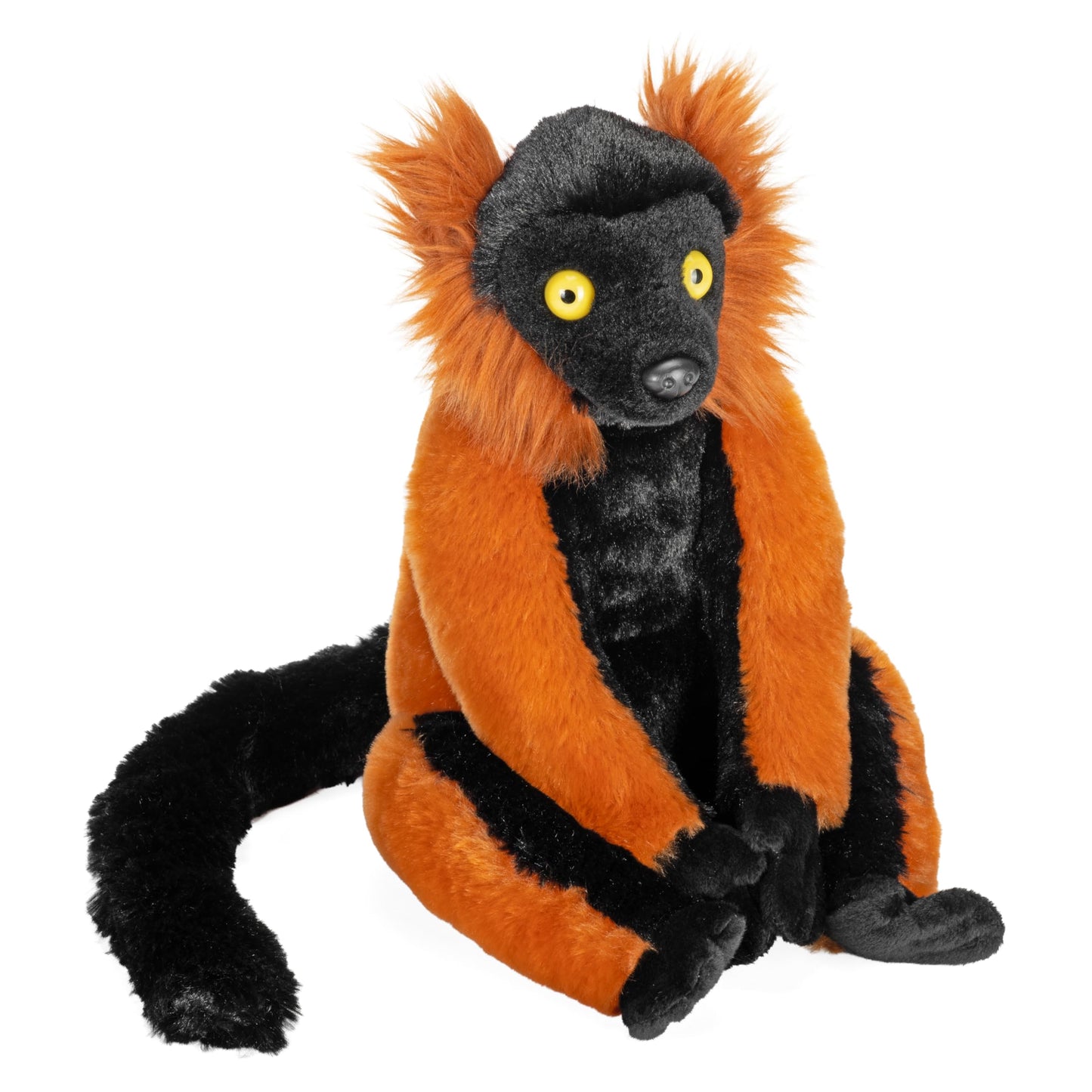 Wild Republic Red Ruffed Lemur Plush, Stuffed Animal, Plush Toy, Gifts for Kids, Cuddlekins 12 Inches