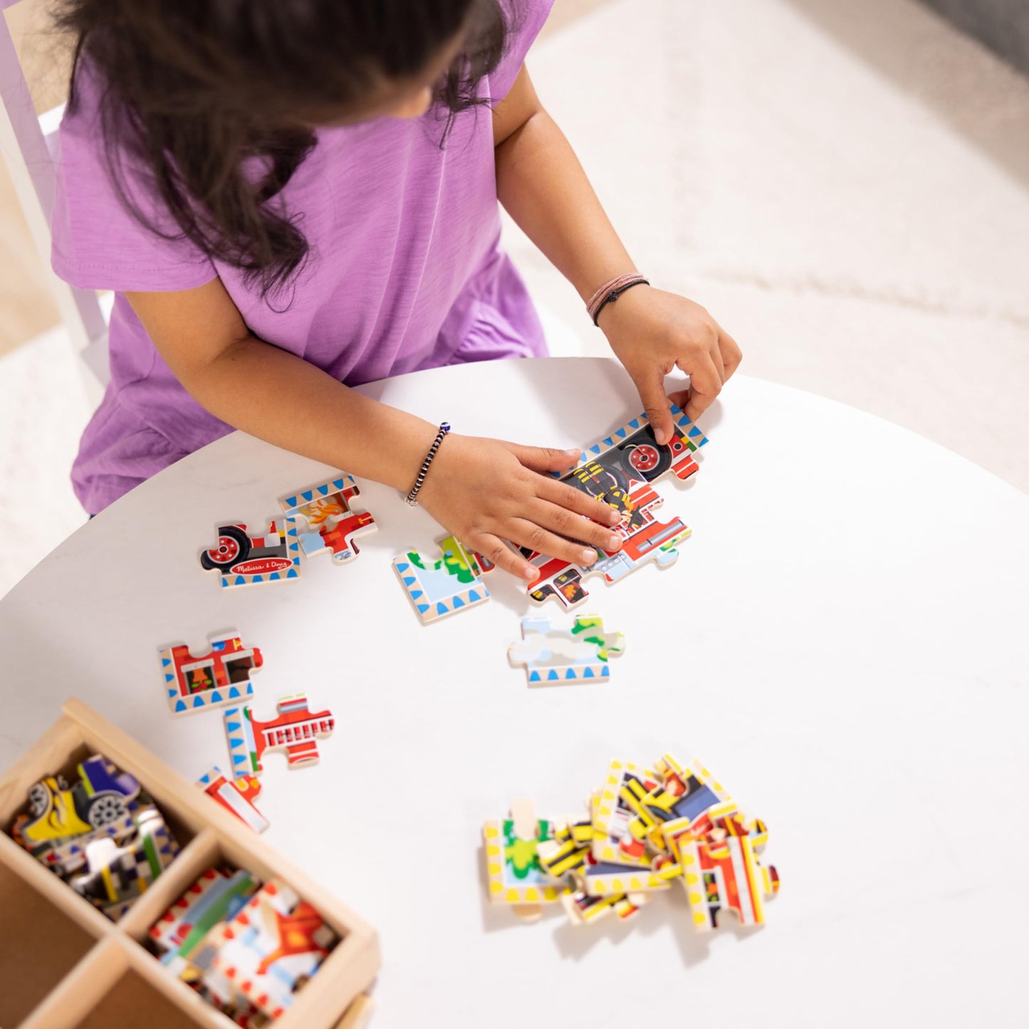 Melissa & Doug Wooden Jigsaw Puzzles in a Box 2-Pack for Preschool Boys and Girls – Pets, Vehicles