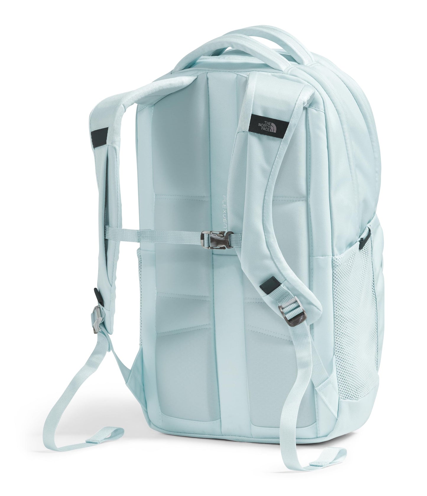 The North Face Women's Jester Everyday Laptop Backpack - Commuter Travel Bag, Laptop Sleeve, Water-Repellent, Ice Blue/TNF Black, One Size