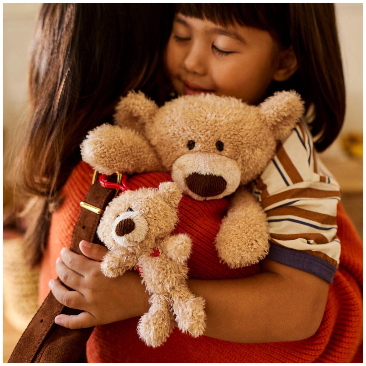 GUND Near or Far Bears, Premium Large & Small Teddy Bears with Voice Recording Capability, Stuffed Animals for Ages 1 and Up, Brown, 16”