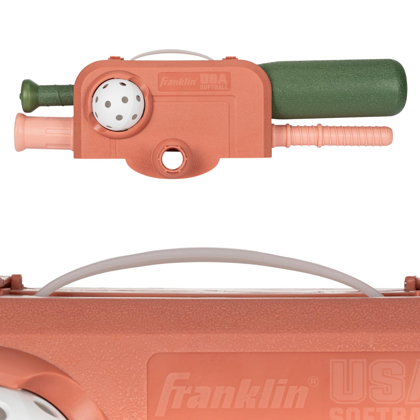 Franklin Sports USASB Kids Baseball Batting Tee Set - Jumbo Plastic Baseball Bat, Ball + Tee - Adjustable + Portable Tee for Youth + Toddlers - Fold Away Tee