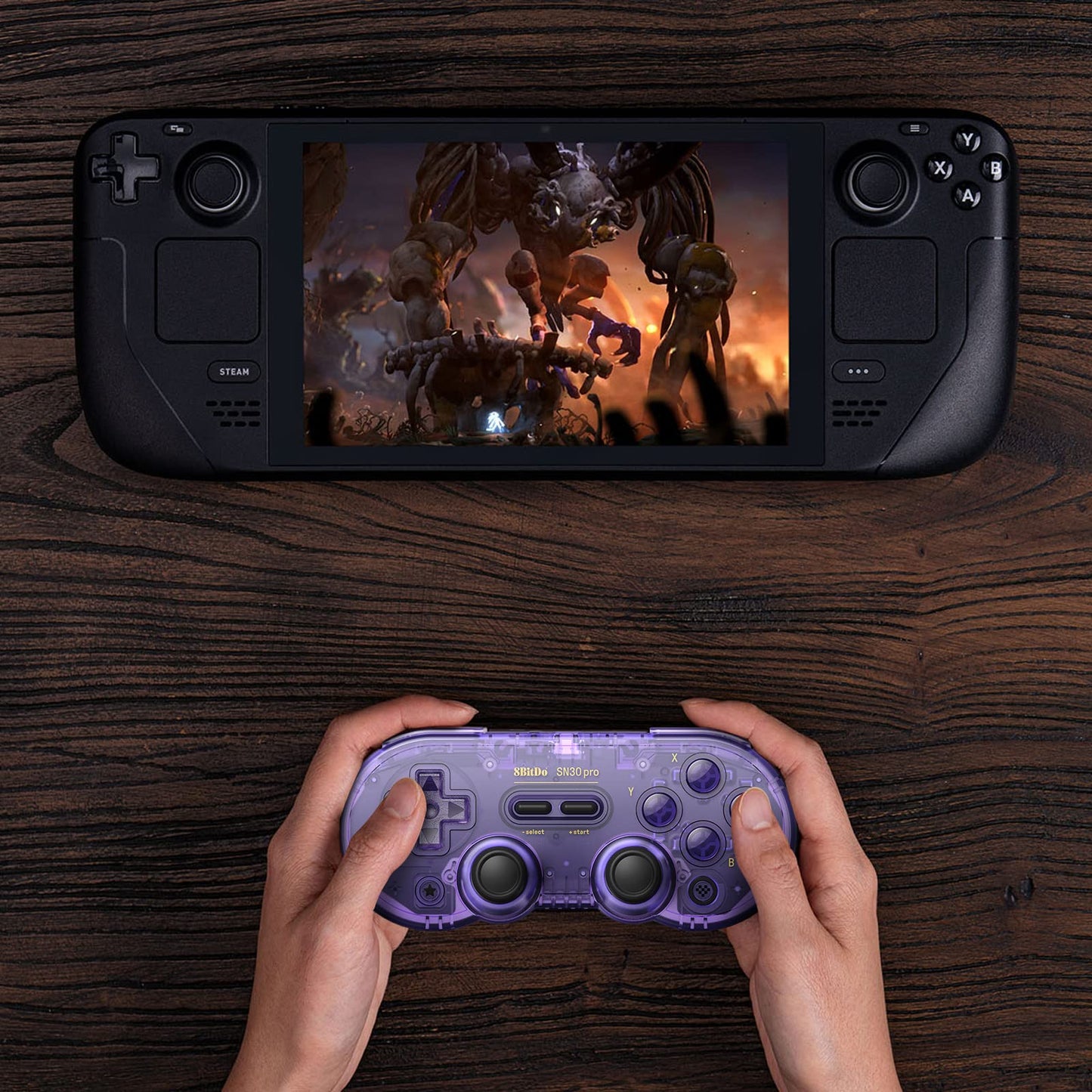 8Bitdo SN30 Pro Wireless Bluetooth Controller (Hall Effect Joystick Update) with Rumble Vibration USB-C Cable Gamepad Compatible with Switch/Switch 2,Windows, Mac OS, Android, Steam (Crystal Purple)